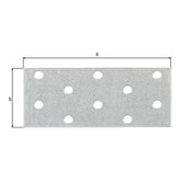 Flachverbinder 100 x 40 mm sendzimirverzinkt – 2 mm Stahl, CE nach EN 14545