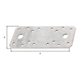 Flachverbinder 133 x 55 mm sendzimirverzinkt – Materialstärke 2,50 mm, CE nach EN 14545
