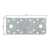 Flachverbinder 133 x 55 mm sendzimirverzinkt – Materialstärke 2,50 mm, CE nach EN 14545