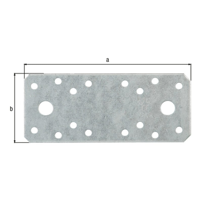 Flachverbinder 133 x 55 mm sendzimirverzinkt – Materialstärke 2,50 mm, CE nach EN 14545