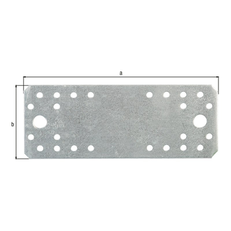 Flachverbinder 172 x 65 mm sendzimirverzinkt – Materialstärke 2,50 mm, CE nach EN 14545
