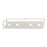 Flachverbinder 180 x 40 mm verzinkt, weiß beschichtet – Stärke 3 mm, CE nach EN 14545
