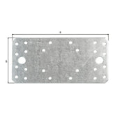 Flachverbinder 190 x 90 mm sendzimirverzinkt – Stärke 3 mm, CE nach EN 14545