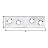 Flachverbinder 50 x 14 mm sendzimirverzinkt – Materialstärke 1,75 mm