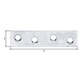 Flachverbinder 60 x 14 mm sendzimirverzinkt – Materialstärke 1,75 mm