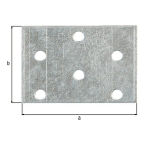 Flachverbinder 60 x 40 mm sendzimirverzinkt – Stärke 2 mm, CE nach EN 14545