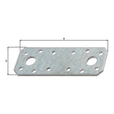 Flachverbinder 96 x 35 mm sendzimirverzinkt – Stärke 2,50 mm, CE nach EN 14545