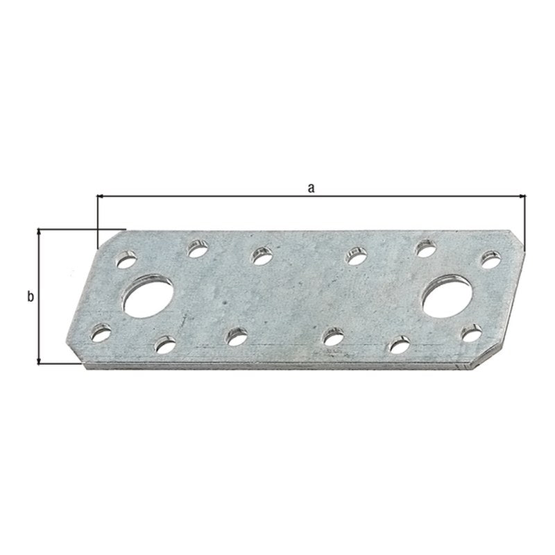 Flachverbinder 96 x 35 mm sendzimirverzinkt – Stärke 2,50 mm, CE nach EN 14545