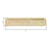 Flachverbinder geprägt 180 x 40 mm gelb verzinkt – 2 mm Stahl
