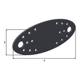 Flachverbinder Ovado 135 x 55 mm verzinkt graphitgrau – Materialstärke 2,50 mm