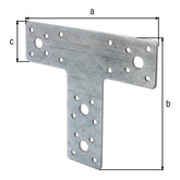 Flachverbinder T-Form 160 x 142 x 45 mm sendzimirverzinkt – Materialstärke 2,50 mm