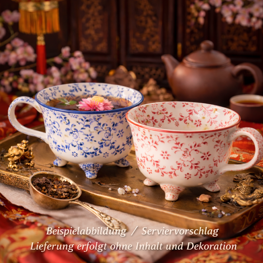 Teetasse "Haiki", rot, Steingut - 200ml