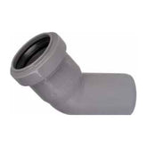 HT-Bogen 45° grau aus Polypropylen mit Steckmuffe und Dichtring