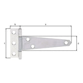 Kistenband 100 mm verzinkt – Scharnier 20 x 60 mm, gerollt, mit vernietetem Stift