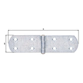 Kistenband 135 x 35 mm verzinkt – Materialstärke 2,0 mm, mit vernietetem Stift