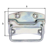 Kistengriff 104 x 80 x 12 mm verzinkt – Materialstärke 1,20 mm, 4 Befestigungslöcher