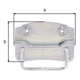 Kistengriff 120 x 85 x 12 mm verzinkt – Materialstärke 1,50 mm, 4 Befestigungslöcher