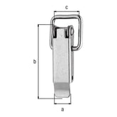 Kistenverschluss ohne Schließhaken 94 mm Edelstahl – Breite 20 mm