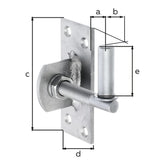 Kloben zum Anschrauben M12 Ø 13 mm Edelstahl – Platte 105 x 45 mm, 20 mm verstellbar