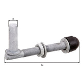 Kloben zum Durchschrauben Ø 13 mm M12/120 feuerverzinkt – verstellbar