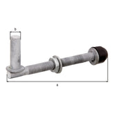 Kloben zum Durchschrauben Ø 13 mm M12/140 feuerverzinkt – verstellbar