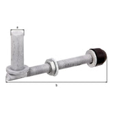 Kloben zum Durchschrauben Ø 16 mm M12/140 feuerverzinkt – verstellbar