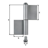 Konstruktionsband 2-teilig Typ KO4 100 mm Edelstahl – Durchmesser 9 mm, Bandbreite 30 mm