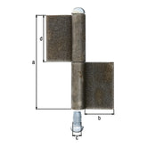 Konstruktionsband 2-teilig Typ KO4 100 mm unbehandelt – Durchmesser 9 mm, Bandbreite 30 mm