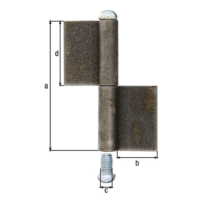 Konstruktionsband 2-teilig Typ KO4 100 mm unbehandelt – Durchmesser 9 mm, Bandbreite 30 mm