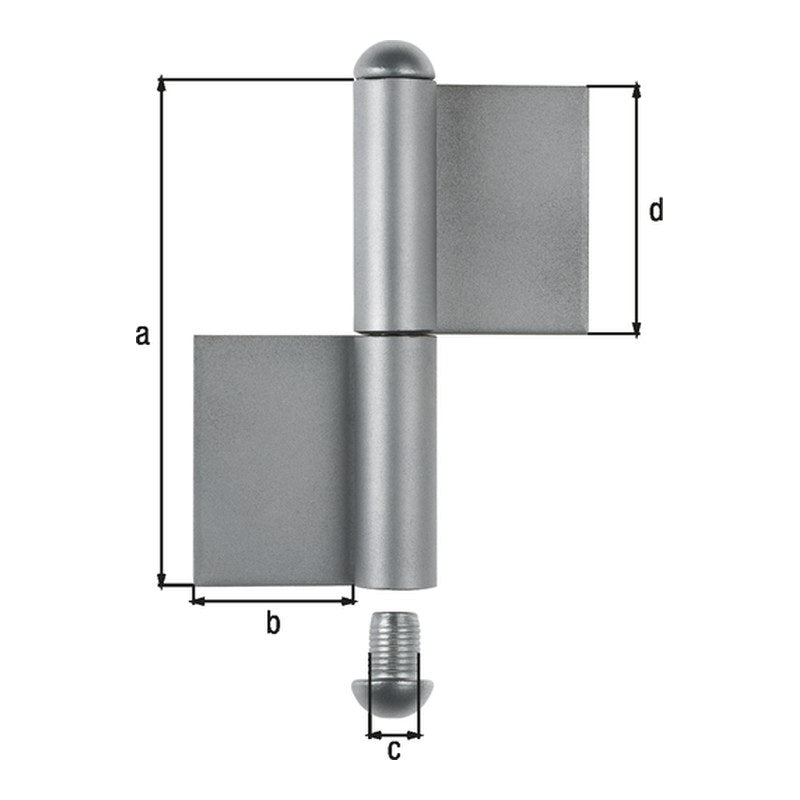 Konstruktionsband 2-teilig Typ KO4 120 mm Edelstahl – Durchmesser 9 mm, Bandbreite 30 mm