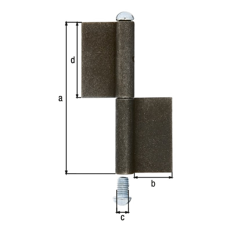 Konstruktionsband 2-teilig Typ KO4 120 mm unbehandelt – Durchmesser 9 mm, Bandbreite 30 mm