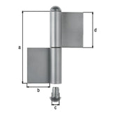 Konstruktionsband 2-teilig Typ KO4 80 mm Edelstahl – Durchmesser 9 mm, Bandbreite 30 mm