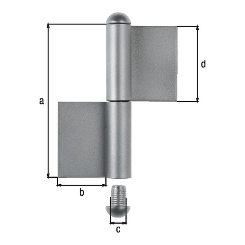 Konstruktionsband 2-teilig Typ KO4 80 mm Edelstahl – Durchmesser 9 mm, Bandbreite 30 mm