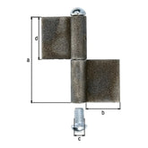 Konstruktionsband 2-teilig Typ KO4 80 mm unbehandelt – Durchmesser 9 mm, Bandbreite 30 mm