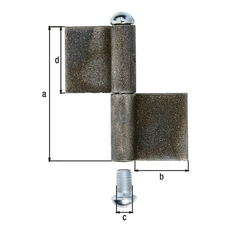 Konstruktionsband 2-teilig Typ KO4 80 mm unbehandelt – Durchmesser 9 mm, Bandbreite 30 mm