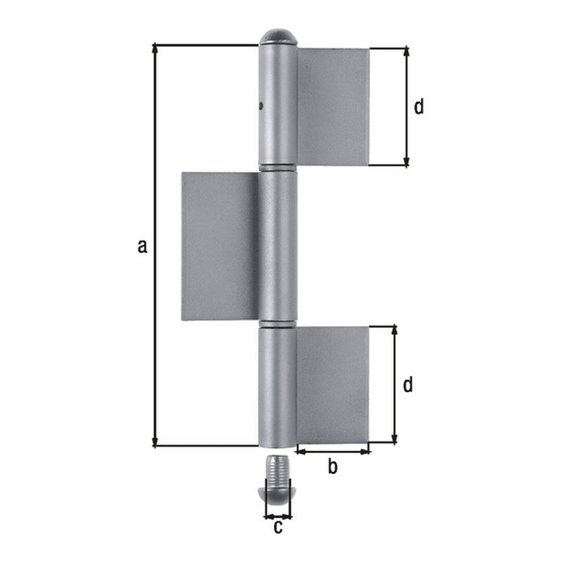 Konstruktionsband 3-teilig Typ KO8 220 mm unbehandelt – Durchmesser 14 mm, Bandbreite 50 mm