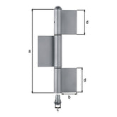 Konstruktionsband 3-teilig Typ KO8 220 mm unbehandelt – Durchmesser 14 mm, Bandbreite 50 mm