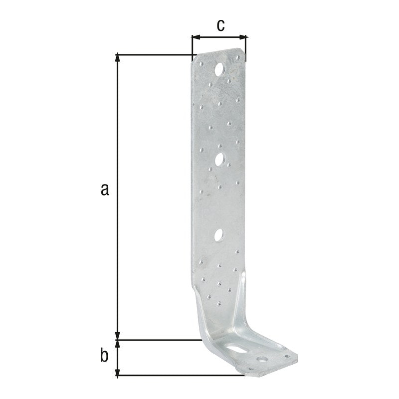 Konstruktiver Winkelverbinder Langloch 285 x 85 x 65 mm feuerverzinkt – 4 mm Stahl