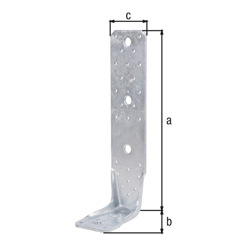 Konstruktiver Winkelverbinder Rundloch 285 x 85 x 65 mm feuerverzinkt – 4 mm Stahl