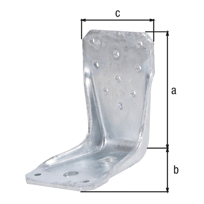 Konstruktiver Winkelverbinder Rundloch 95 x 85 x 65 mm feuerverzinkt – 4 mm Stahl
