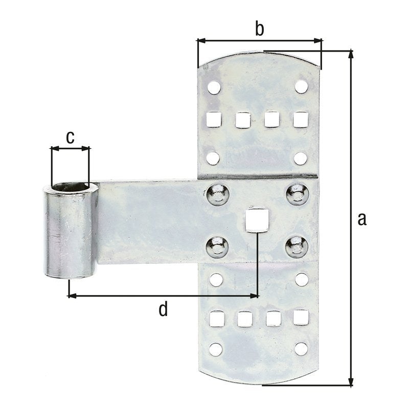 Kreuzband 140 x 50 mm gelb verzinkt – Rolle Ø 13 mm, Materialstärke 2,0 mm, ohne Kloben