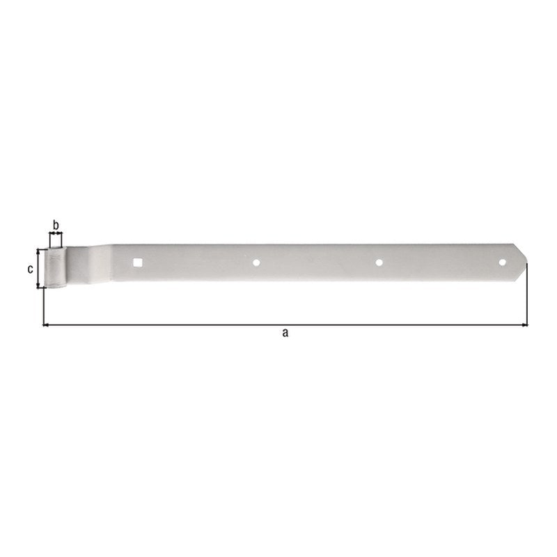 Ladenband gekröpft 500 mm Edelstahl – Rolle Ø 13 mm, abgerundet, ohne Kloben