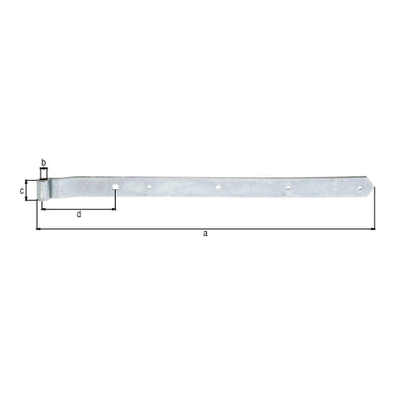 Ladenband gekröpft 642 mm verzinkt – Rolle Ø 13 mm, abgerundet, ohne Kloben