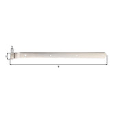 Ladenband gekröpft 704 mm Edelstahl – Rolle Ø 16 mm, abgerundet, ohne Kloben