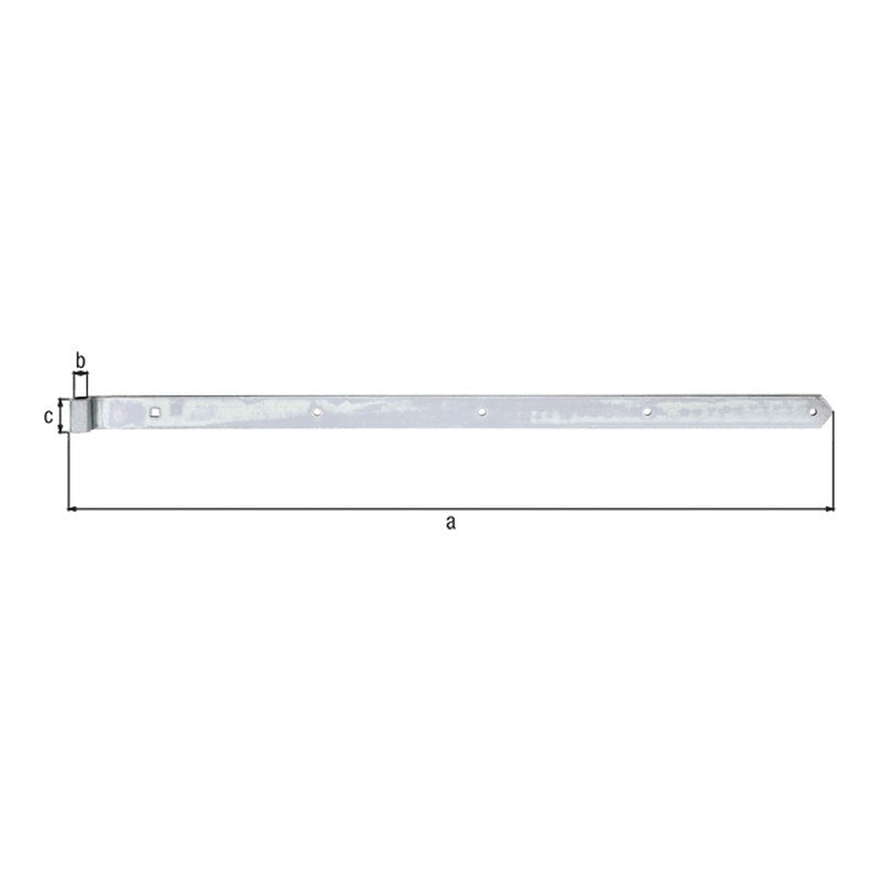 Ladenband gerade 1000 mm verzinkt – Rolle Ø 16 mm, abgerundet, ohne Kloben