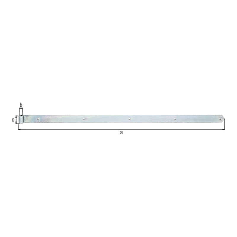 Ladenband gerade 1155 mm verzinkt – Rolle Ø 16 mm, abgerundet, ohne Kloben