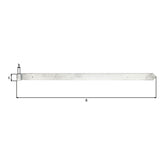 Ladenband gerade 1182 mm feuerverzinkt – Rolle Ø 20 mm, abgerundet, ohne Kloben