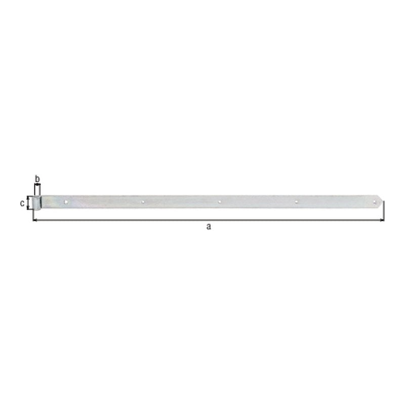 Ladenband gerade 1182 mm verzinkt – Rolle Ø 20 mm, abgerundet, ohne Kloben
