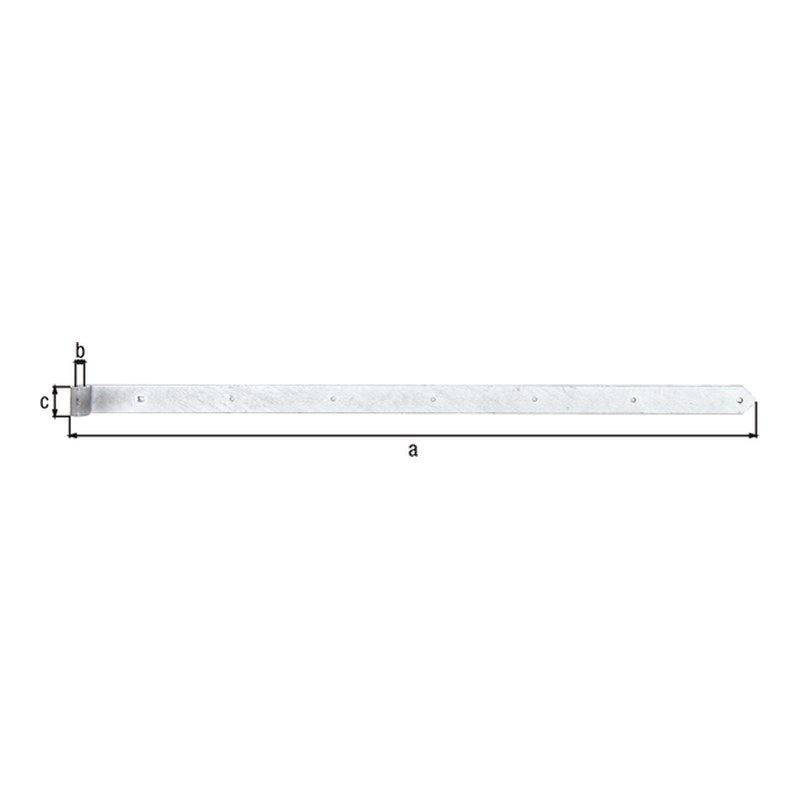 Ladenband gerade 1382 mm feuerverzinkt – Rolle Ø 20 mm, abgerundet, ohne Kloben