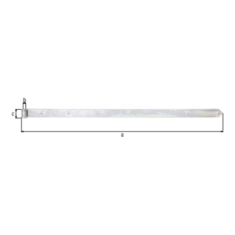 Ladenband gerade 1382 mm verzinkt – Rolle Ø 20 mm, abgerundet, ohne Kloben